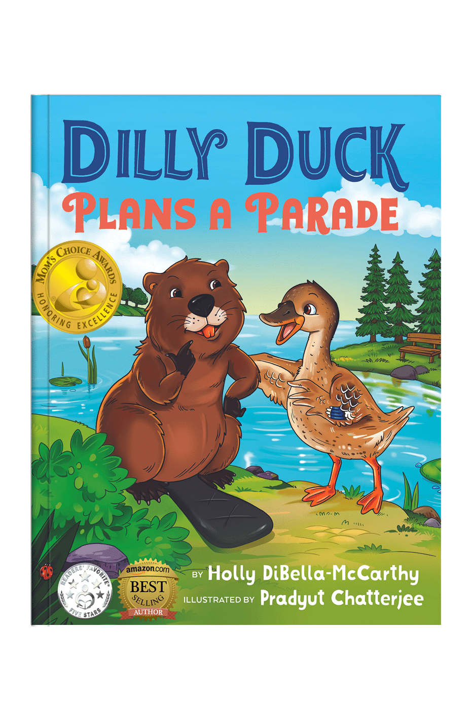 book cover of dilly duck plans a parade_book chatter press_holly dibella mccarthy
