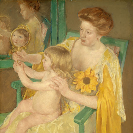 painting of a mother and child