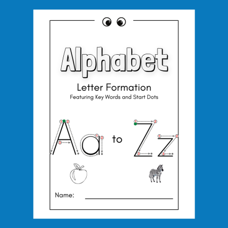 Alphabet letter fomation A to Z