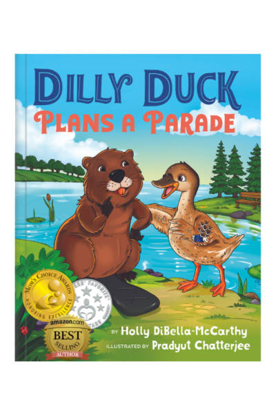 Bookcover of Dilly Duck Plans a parade by Holly DiBella McCarthy illustrated by Pradjut Chatterjee