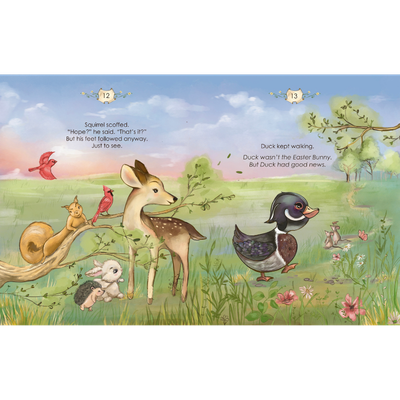Christian Easter picture book illustration woodland animals Easter message