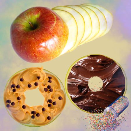 Apple and doughnuts