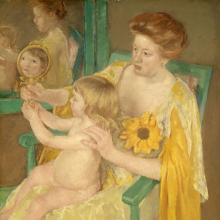 painting of a mother and child